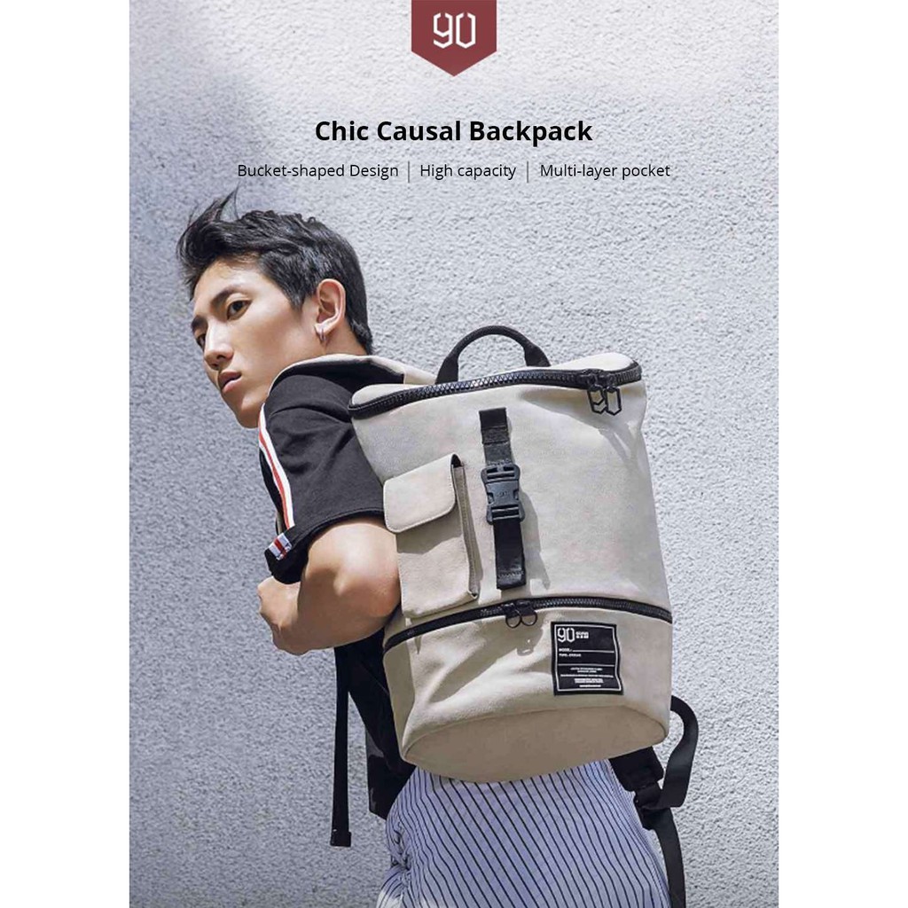 XIAOMI 90FUN Fashion Chic Casual 14-inch Laptop Backpack - L Size - TAS RANSEL XIAOMI 90FUN CHIC BAG