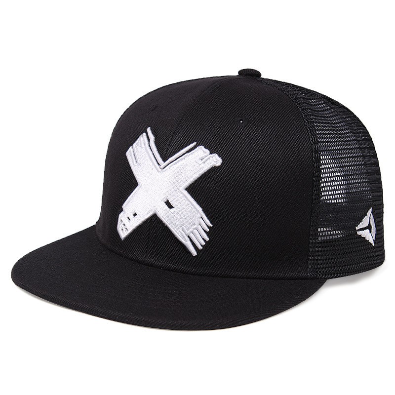 Topi Baseball Snapback Motif Tulisan X Gaya Hip Hop Untuk Pria Dan Wanita