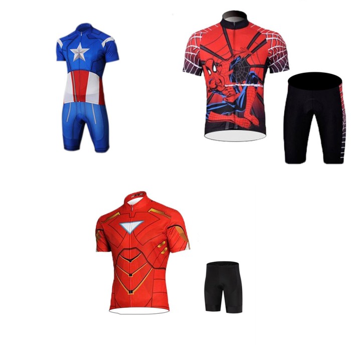 Jersey Set Sepeda Anak-anak Edisi Marvel