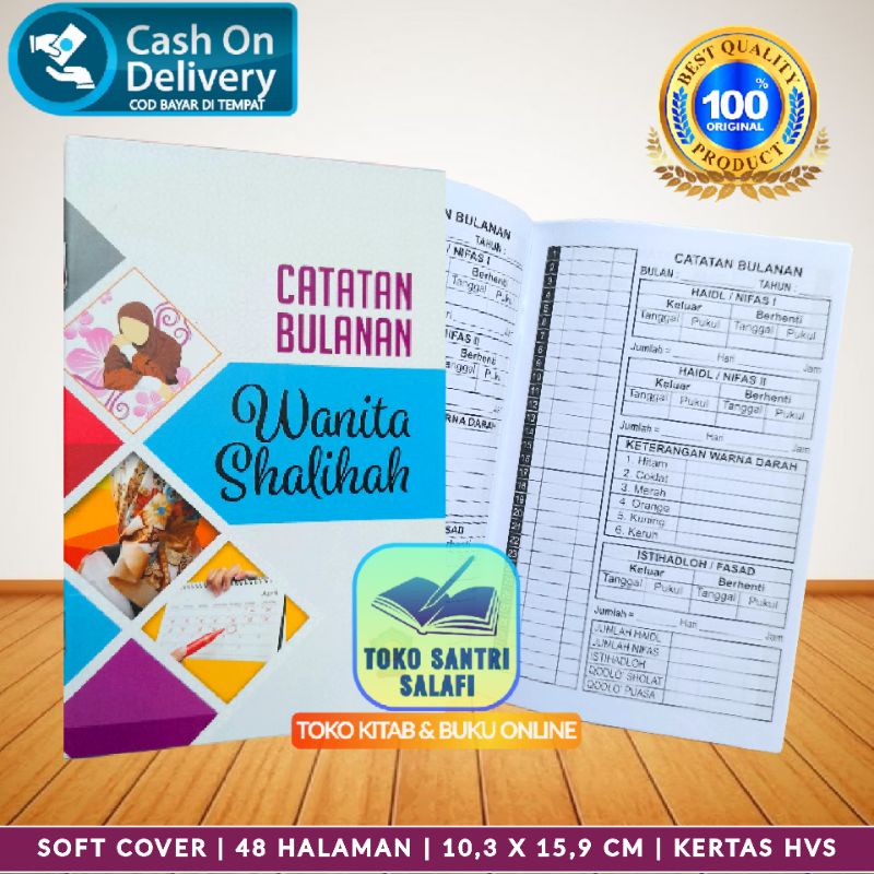 Buku Catatan Bulanan Wanita Shalihah Untuk Menghitung Masa Haid