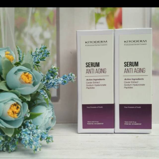 Kitoderm Serum Anti Aging ( original asli tersegel ) serum emas 24 k