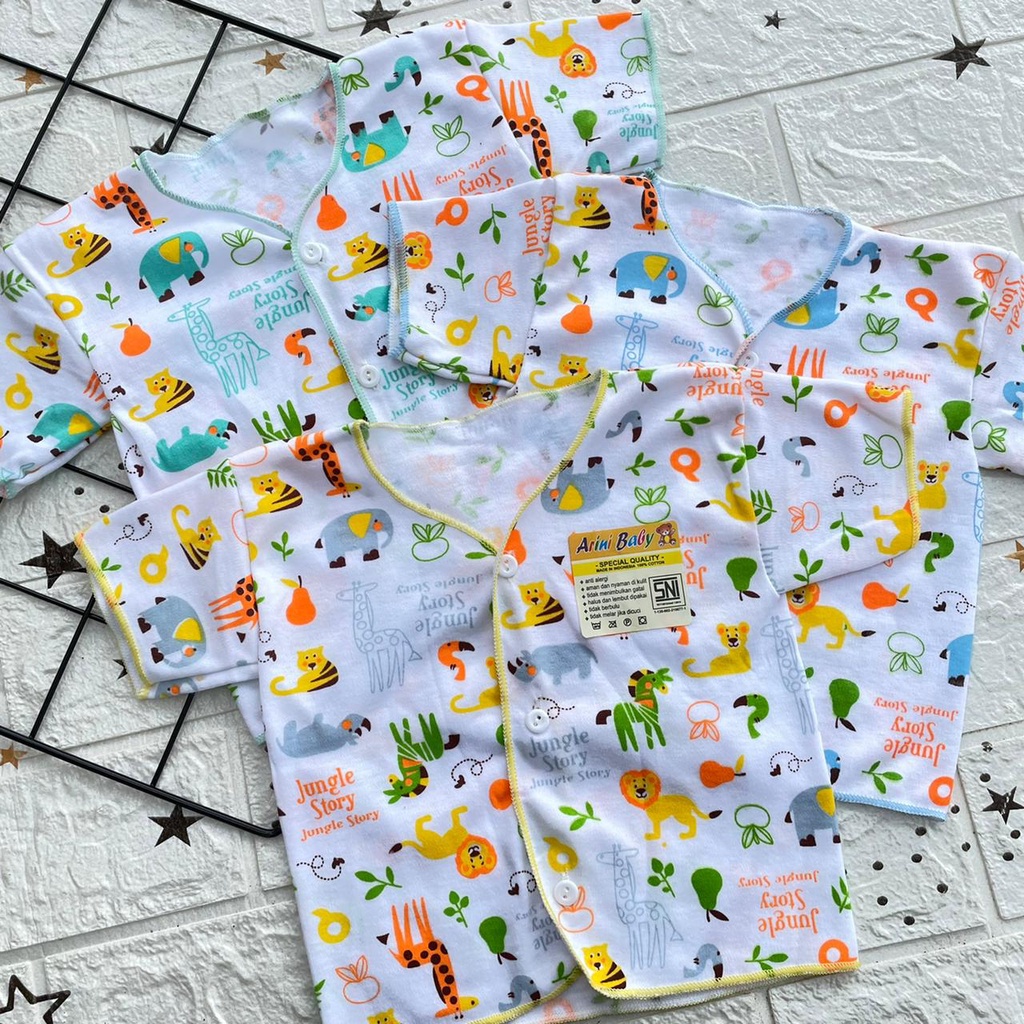 3 pcs baju bayi lengan pendek baju bayi baru lahir baju newbon asyam baby