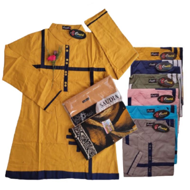 Setelan tunik archie atasan baju wanita santri satu set