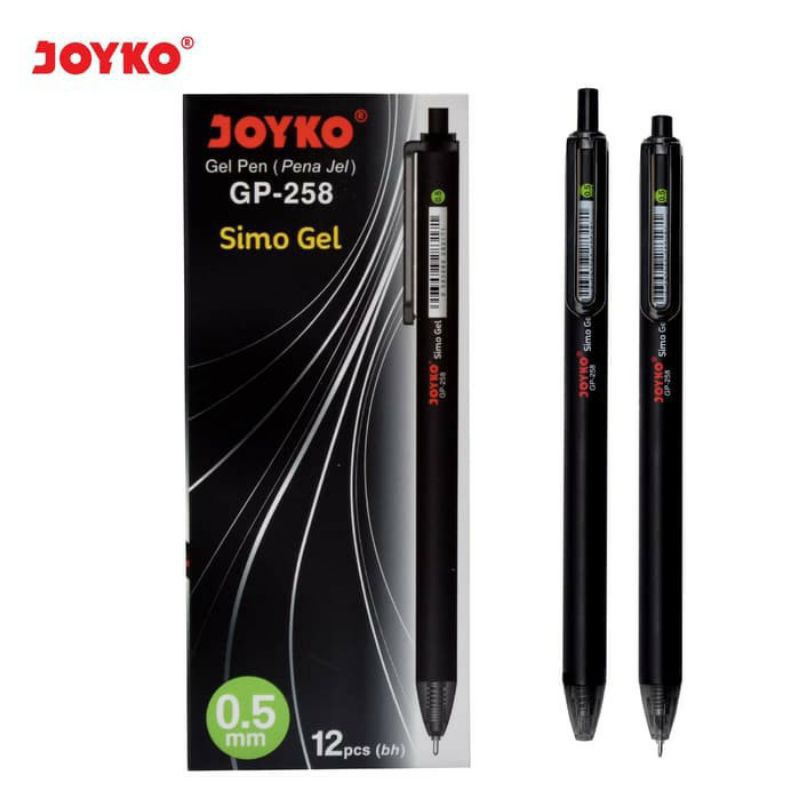 

Pulpen Gel Joyko GP-258 (0,5 mm) per 1 pak
