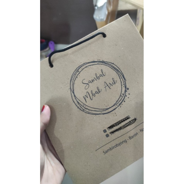 

paperbag kraft souvenir, olshop custom