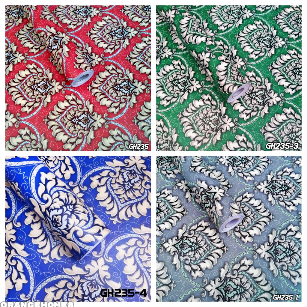 Wallpaper Dinding wallpaper Stiker Motif Batik Ukuran 45cm x 8m Wallpaper Dinding Kamar tidur COD