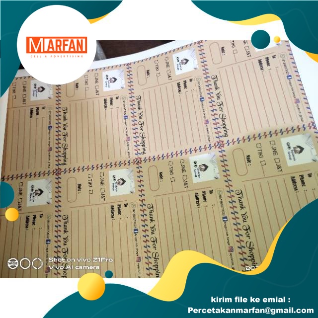 

Cetak stiker Cromo / kromo Custom A3+ label paket produk pengiriman murah