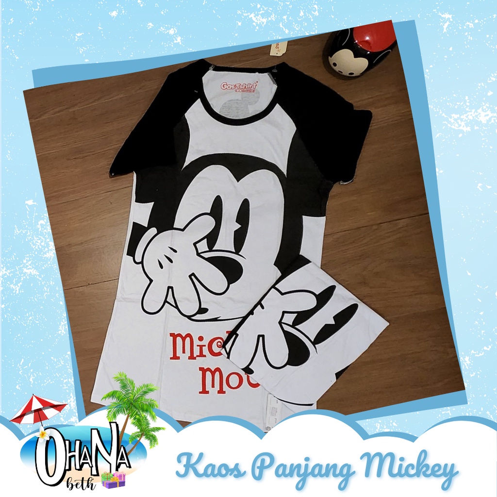 OHANABETH - KAOS TIDUR MICKEY DASTER MINI DRESS
