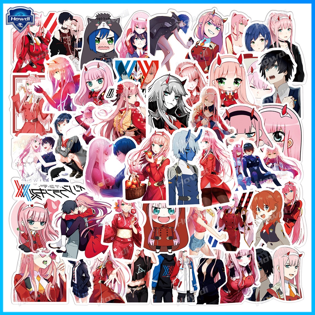 Stiker DARLING in the Franxxx Tahan Air Untuk Helm Motormobil