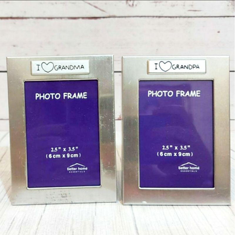 FAMILU SILVER &amp; WOODEN PHOTO FRAME