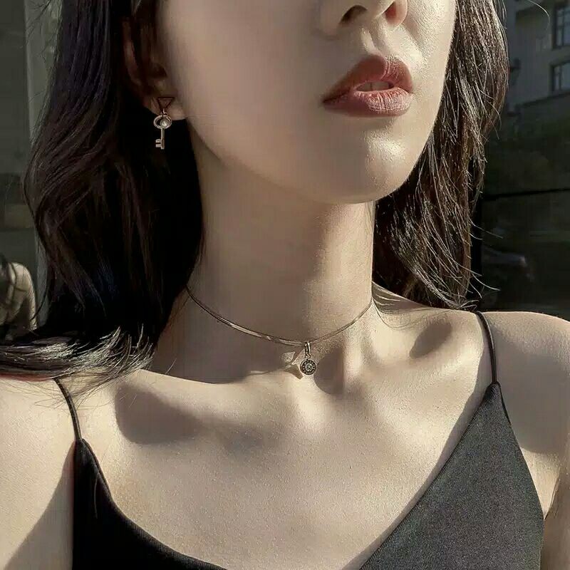 GG Kalung Angka Romawi Titaniu#KL-ARSC