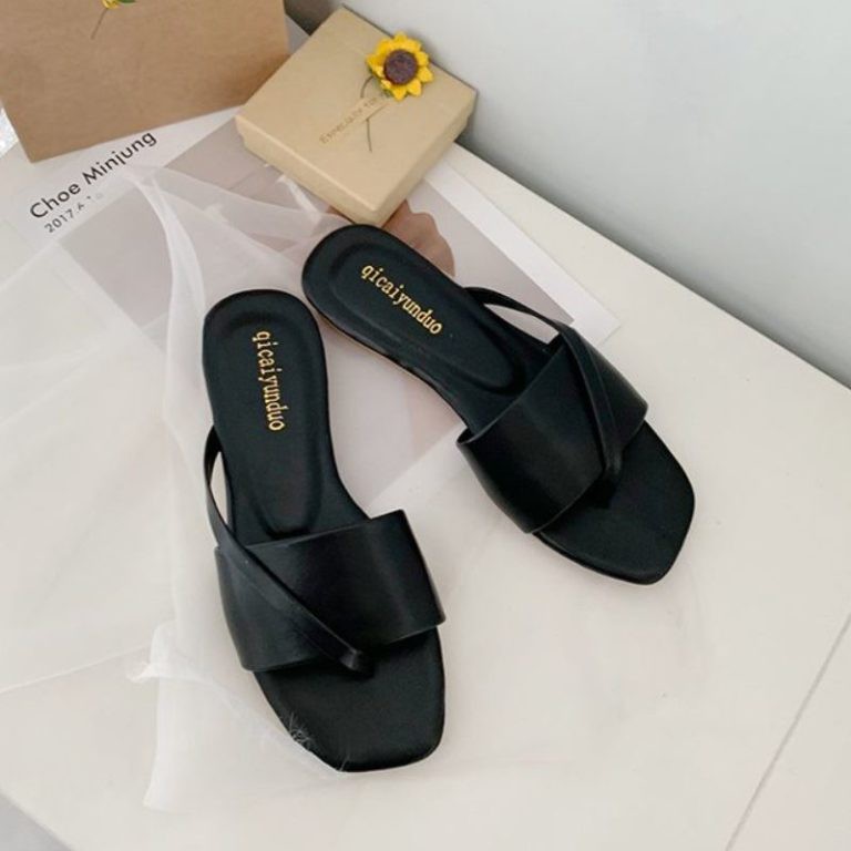 JSF 801 (SIZE 36-40) RISCE SANDAL FLAT IMPORT WANITA CEWEK PEREMPUAN JAKARTA BATAM JEPIT