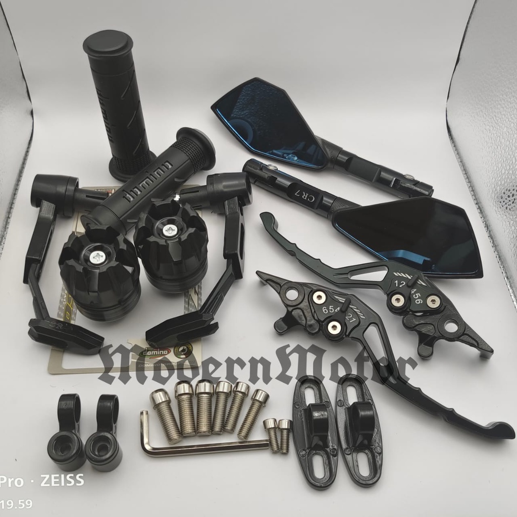[PAKET 5in1] Spion Tomok V2 + Proguar Robot besi + Handle CNC + Grip domino + Jalu AS