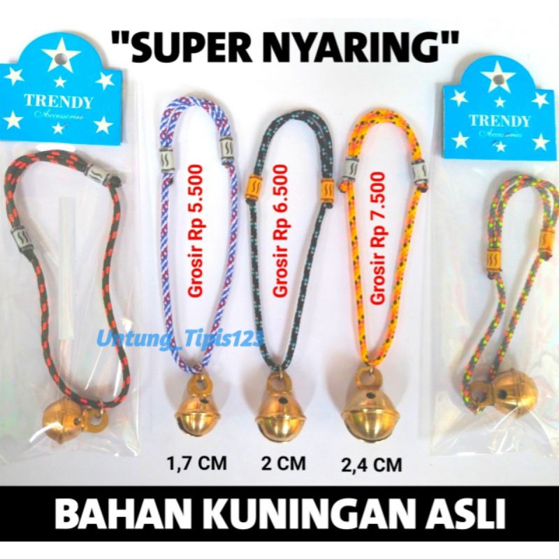 kalung prusik lonceng kuningan premium kalung kucing  kelinci musang anjing kalung tali perusik buat hewan