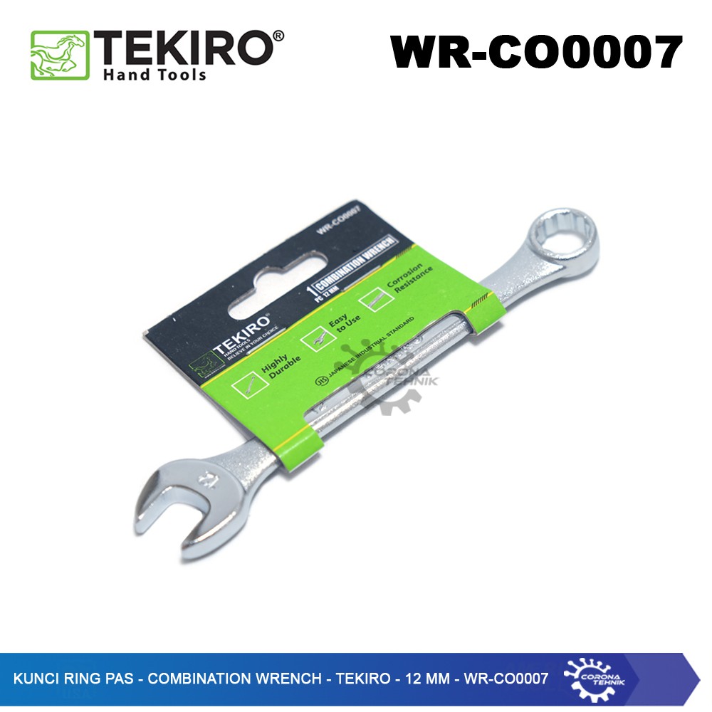 WR-CO0007 - Kunci Ring Pas - Combination Wrench - Tekiro - 12 mm