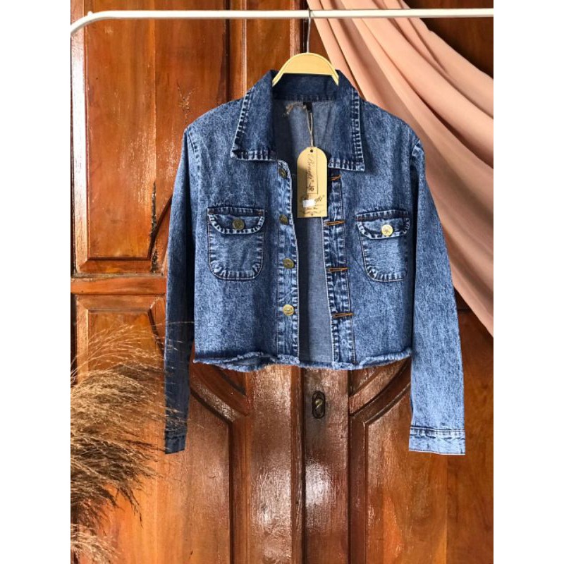 jaket jeans wanita/ jaket Levis wanita/ jaket crop