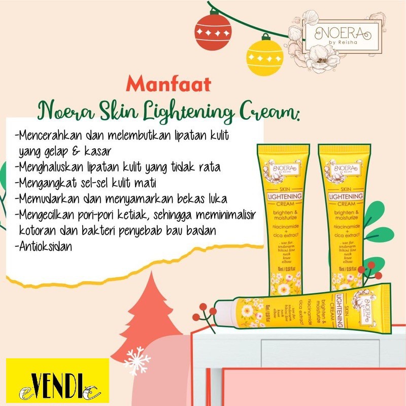 READY Noera Skin Lightening Cream - Armpit Pemutih Ketiak, Penghilang Bekas Luka BPOM underarm [NOERA UNDERARM]