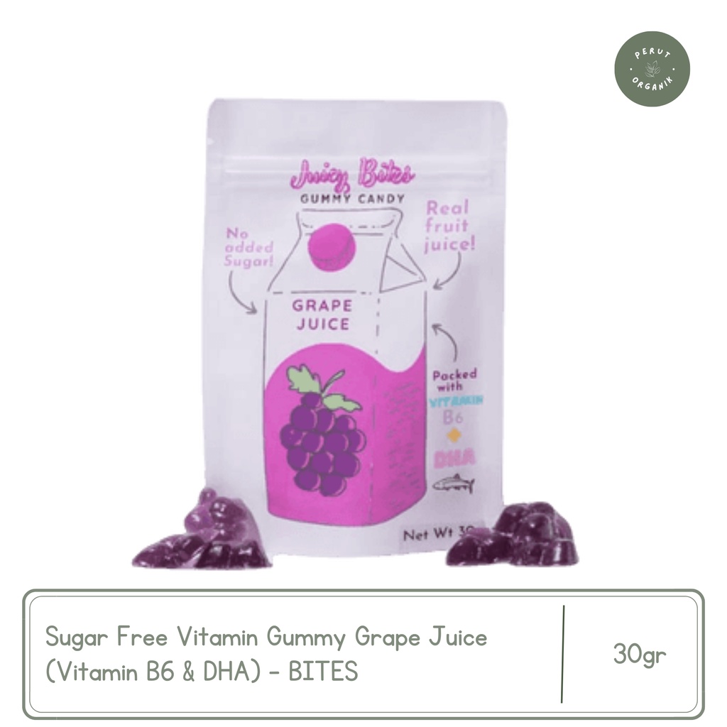 

Sugar Free Vitamin Gummy Grape Juice (Vitamin B6 dan DHA) - BITES