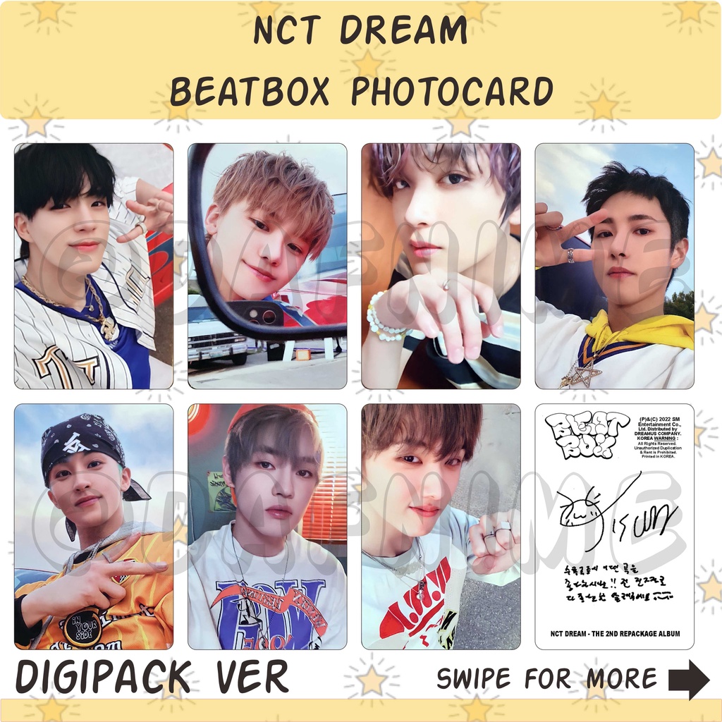 NCT DREAM BEAT BOX UNOFFICIAL PHOTOCARD ALL VERSION // YOUNG STAR NEW SCHOOL DIGIPACK