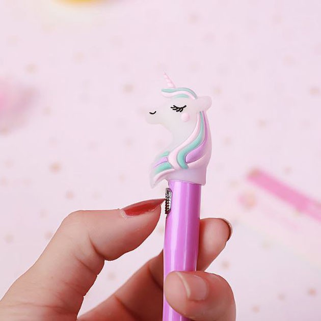 pen gel unicorn dengan lampu glow unicorn gel ballpoint (4B2) spe056