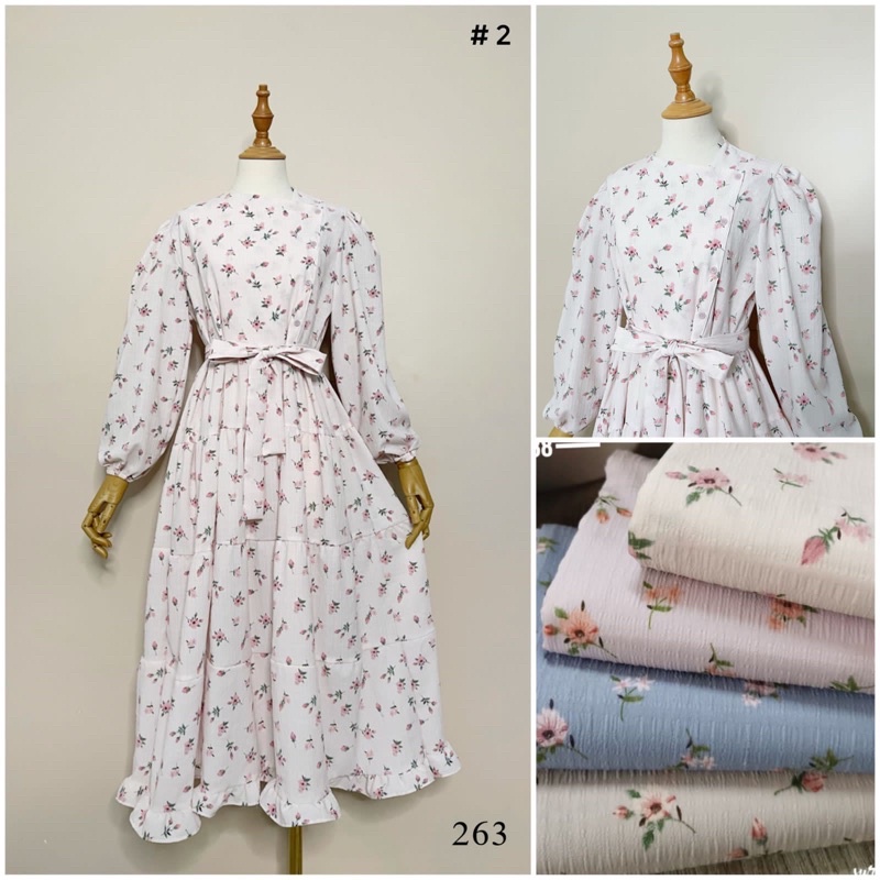 midi crincle bunga kancing samping by jadore