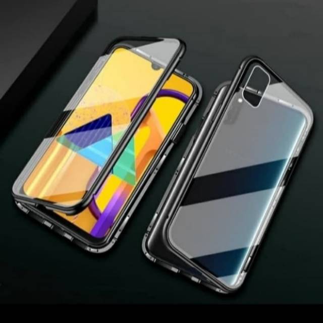 CASE MAGNET SAMSUNG A71 NEW 2020 DUOBLE KACA DEPAN BELAKANG FULL COVER GLASS ORIGINAL