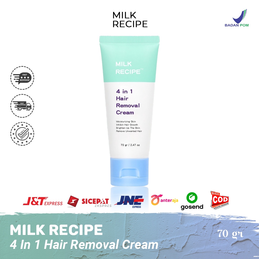 Jual MILK RECIPE 4in1 Hair Removal Cream 70 Gram | Krim Waxing Non ...