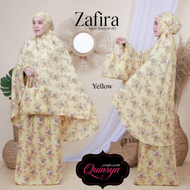 MUKENA ZAFIRA - BAHAN RAYON HANDPRINT - MUKENA DEWASA