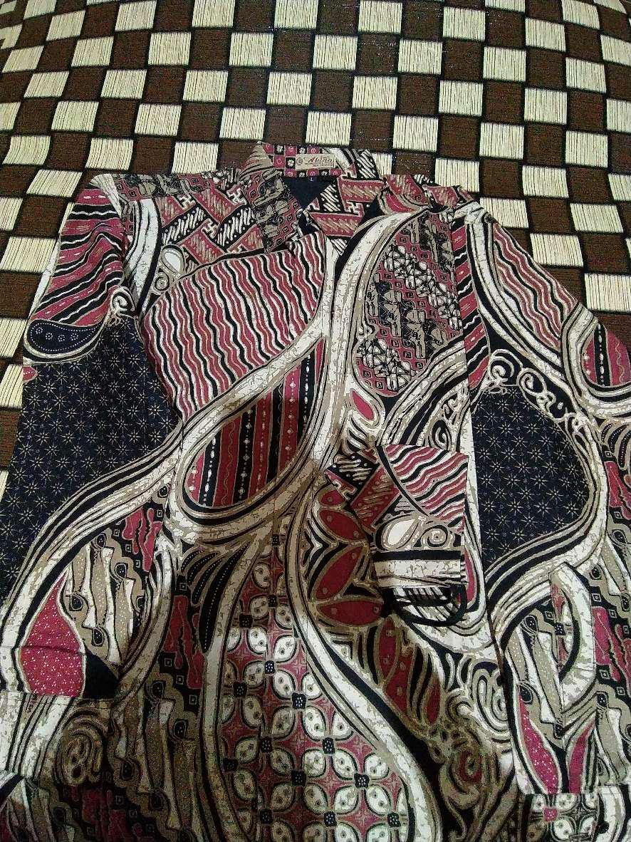 Kemeja Batik Pria Lengan Panjang Size M L Xl Xxl Bswart Batik Hrb026 Hem Panjang Free Masker Batik