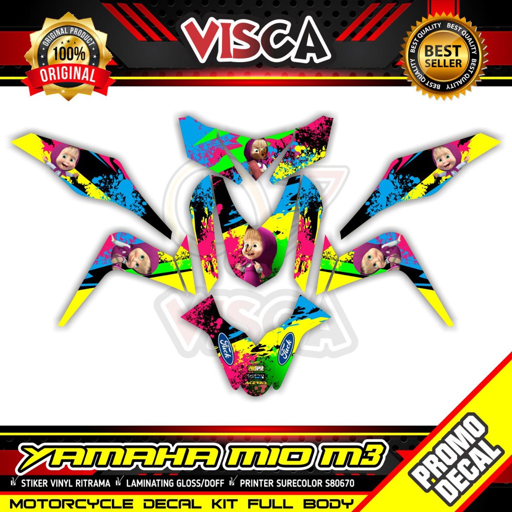 Decal Mio M3 Full Body Stiker Mio Z Full Body Masha