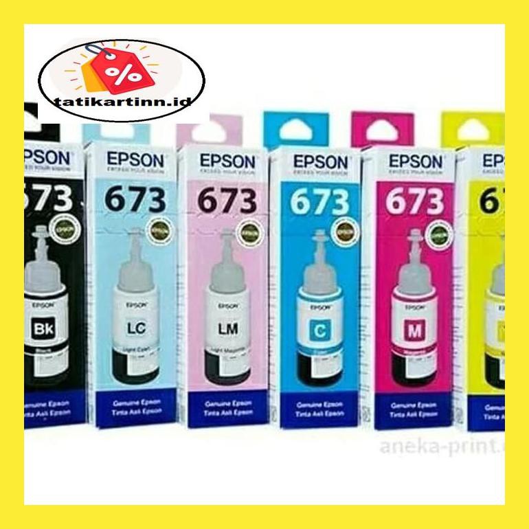 

740Dpppt Tinta Epson 673 Original. C,B,Y,M L800(Paket 1Set) Ink 8D6Mpt0P