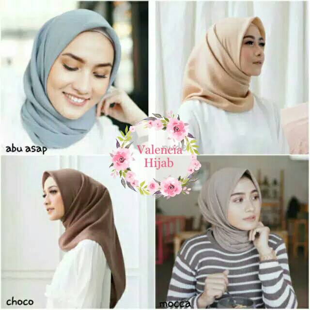 GROSIR Hijab /Jilbab/ kerudung Bella Square VALENCIA POLYCOTTON