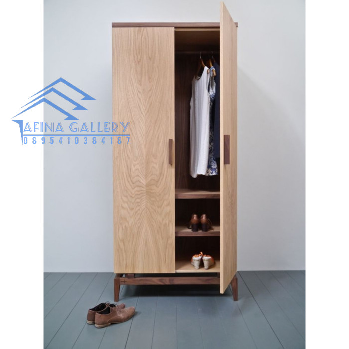 Lemari Pakaian Kayu 2 Pintu