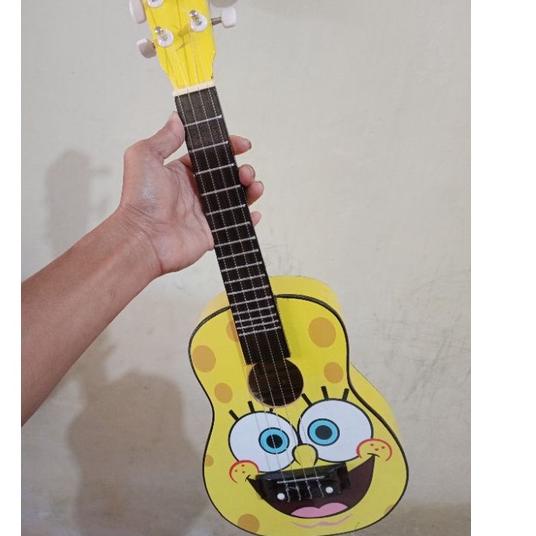 LANGSUNG ATC.. ukulele gambar spiderman/ukulele kado hadiah/gitar mini murah/kentrung senar 4 & sena