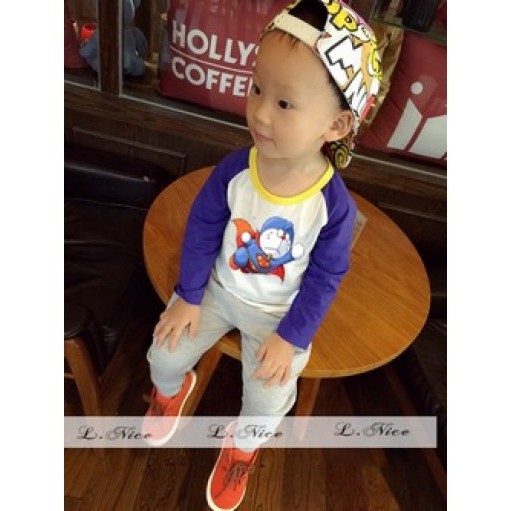 Setelan anak motif doraemon Lnice 58-2 fashion anak laki laki