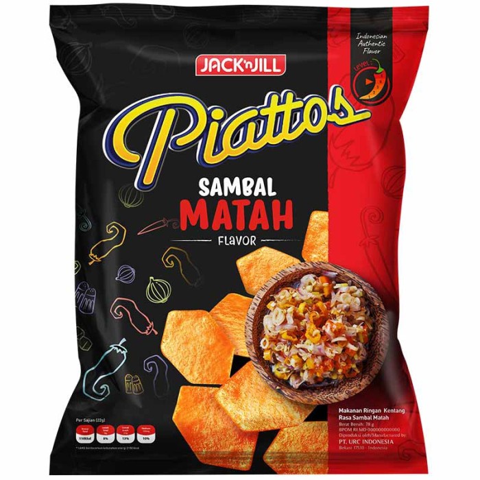 

Piattos Snack Kentang Sambal Matah 68 g