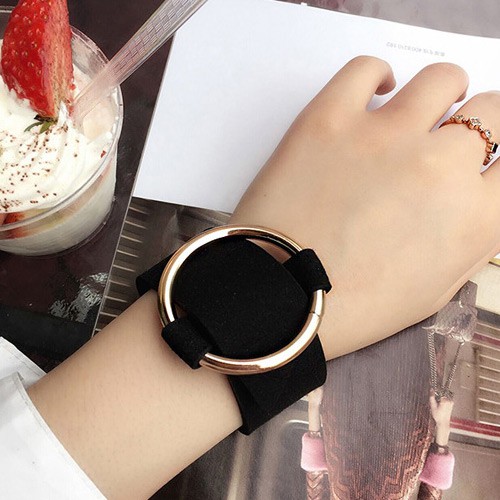 LRC Gelang Fashion Metal Round Shape Decorated Pure Color C78473