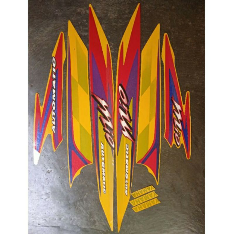 Striping list body motor Yamaha Mio 2004 kuning