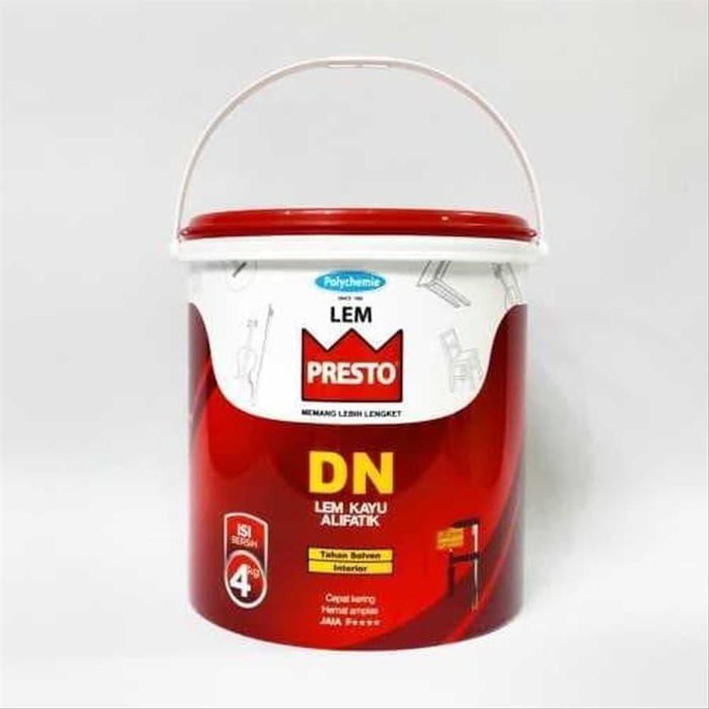 

Lem Presto DN 4kg - Lem Kayu Teknologi Aliphatic Berkualitas