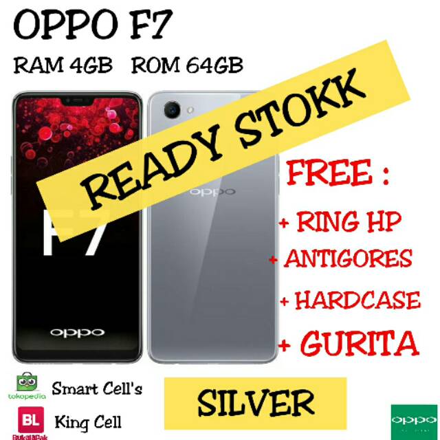 OPPO F7 4/64GB SILVER EDITION NEW READY STOK | Shopee