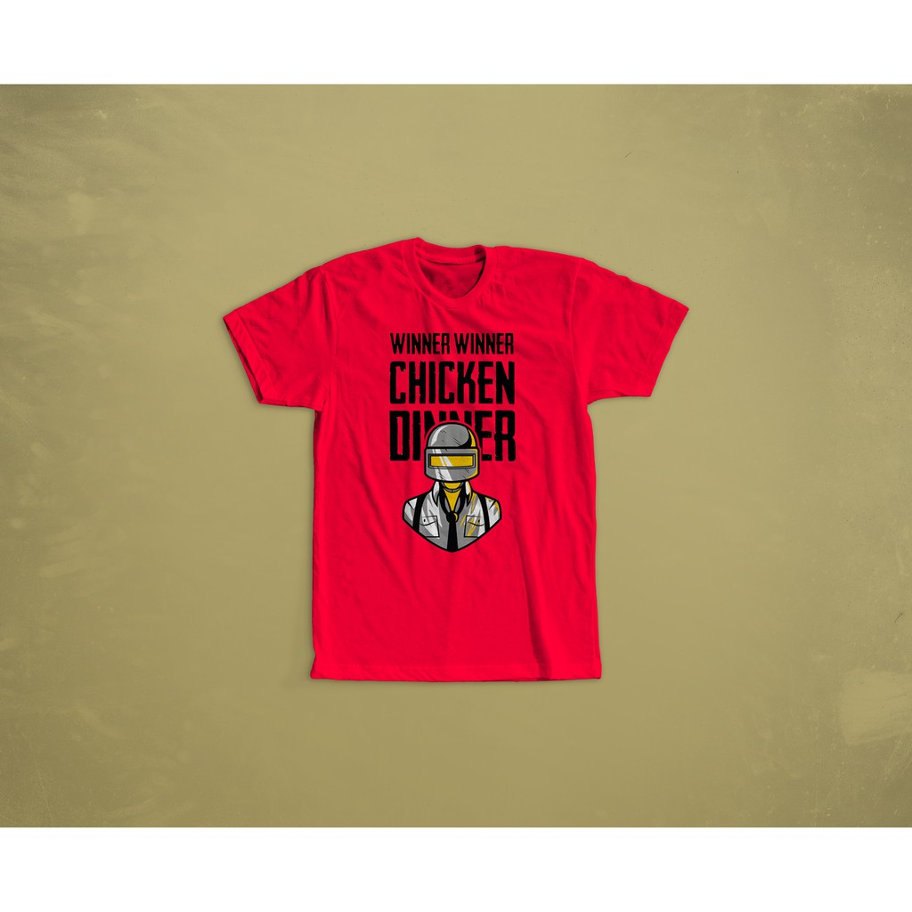 KAOS BAJU TSHIRT COMBED 30S PUBG CHICKEN DINNER KODE I1