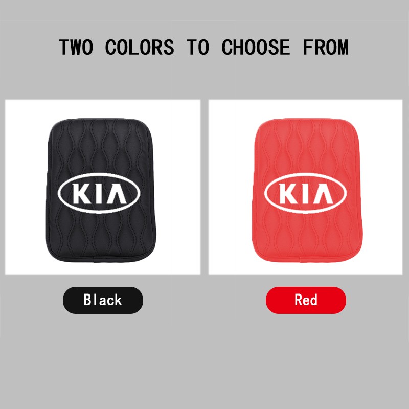 Car Armrest Pad Universal Leather Auto Center Console Box Cover Mat Automobiles Waterproof Armrest Protector Cushion For KIA Forte Spectra Sportage Rio Picanto Sorento K5 K3 Cerato Sephia Rondo Grand Carnival Seltos