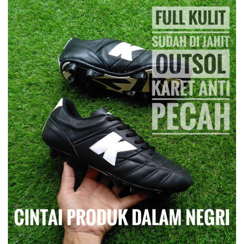 Sepatu bola Kulit KAJI original. sepatu bola sol karet