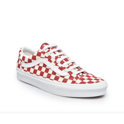 vans style 36 checkerboard red