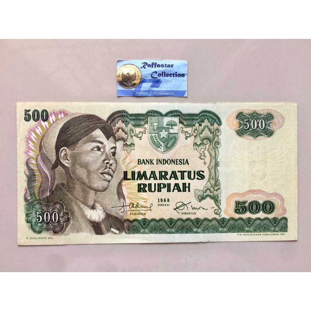 uang lama 500 sudirman 1968 seri X