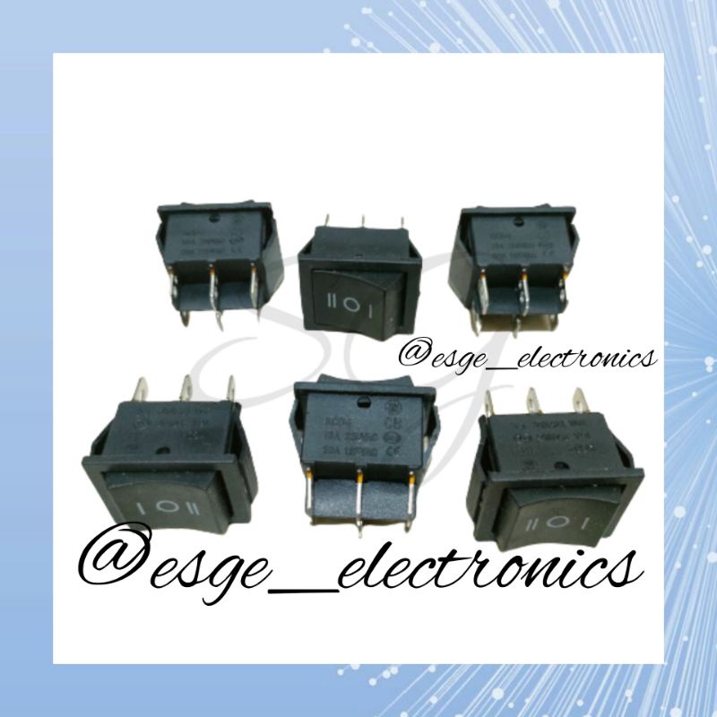 SAKLAR ROCKER 6 PIN ROCKER SWITCH POWER HITAM 6 PIN KAKI 16A 250V 20A 125V SAKLAR ON OFF 6 PIN KOTAK HITAM ROCKER SAKELAR BODI BESAR 2 FUNGSI 6 PIN TANPA LAMPU SAKLAR ROCKER SWITCH BESAR HITAM 6 KAKI ON OFF SAKLAR POWER ROCKER SWITCH SAKLAR LAMPU LED