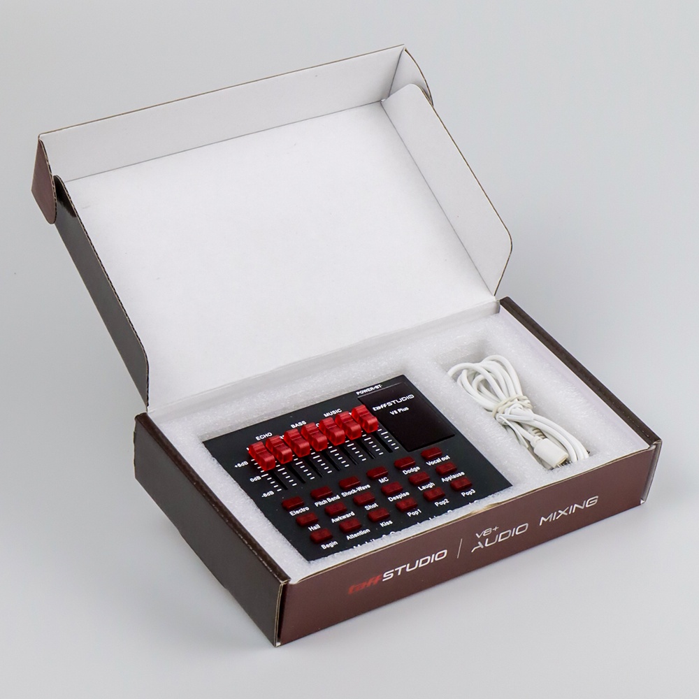 Bluetooth Audio USB External Soundcard Live Broadcast Microphone Headset - V8