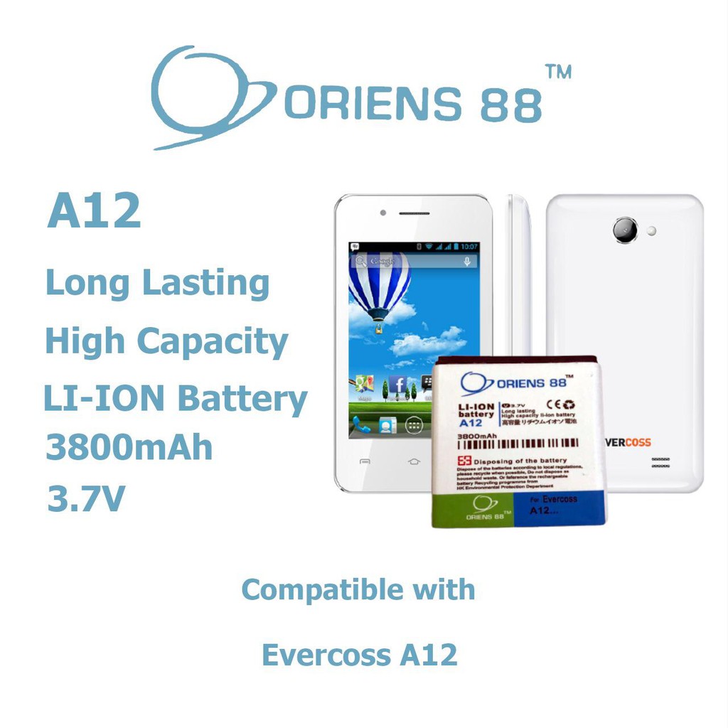 Baterai Batre Battery Double Power OR88/ Oriens88 Evercoss A12