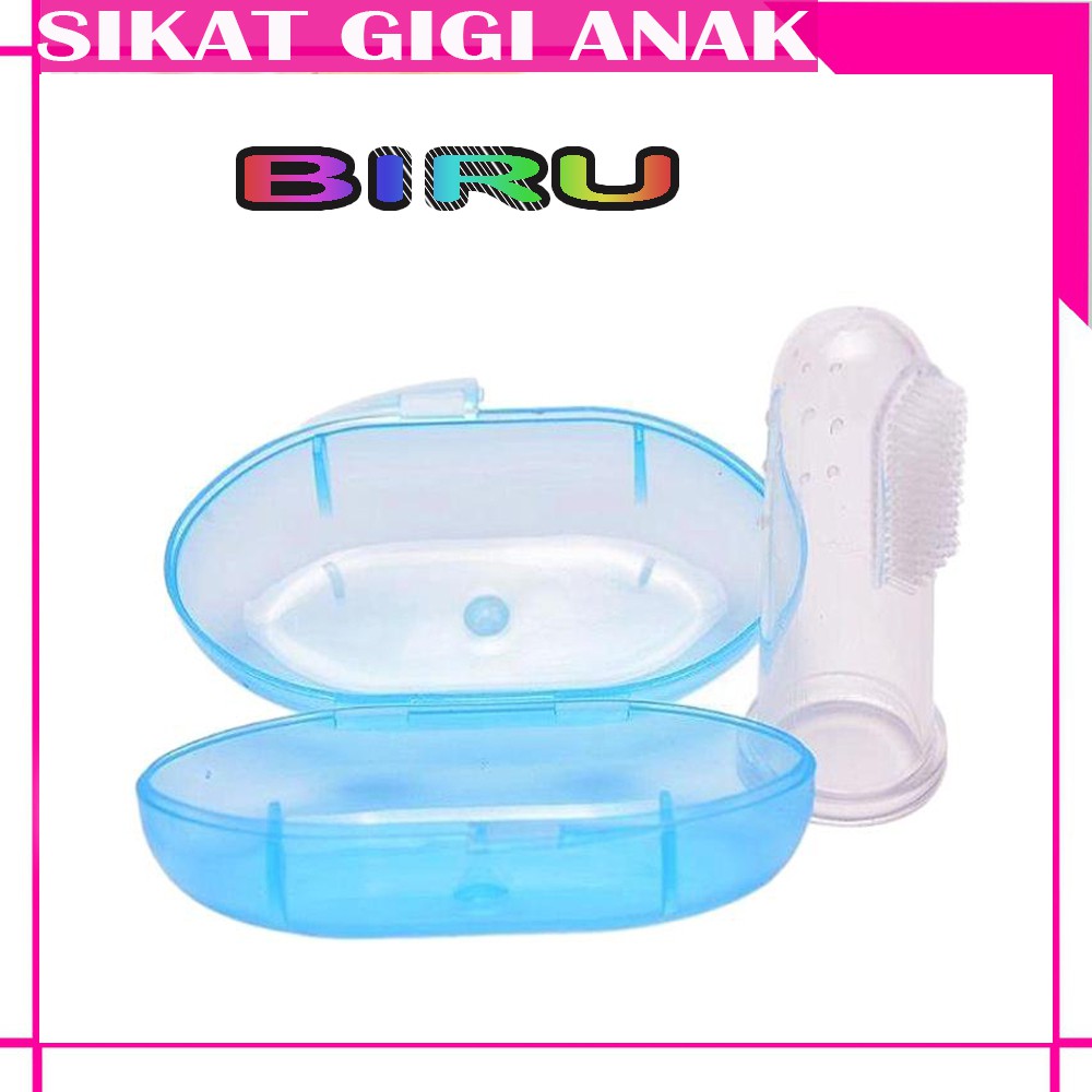 Finger Toothbrush / Sikat Gigi Bayi New Born Toddler Soft Silicone sikat lidah bayi silikon