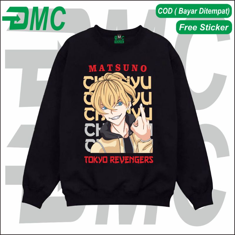 Sweater Anime Tokyo Revengers Chifuyu Matsuno Crewneck Jaket Anime Tokyo Revengers